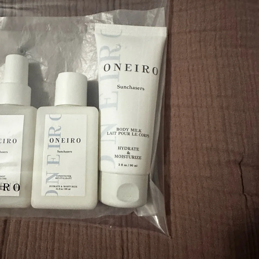 Oneiro Sunchasers Travel Set – 5 pc Hydrate & Moisturize Hair & Body Kit – NWT